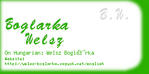 boglarka welsz business card